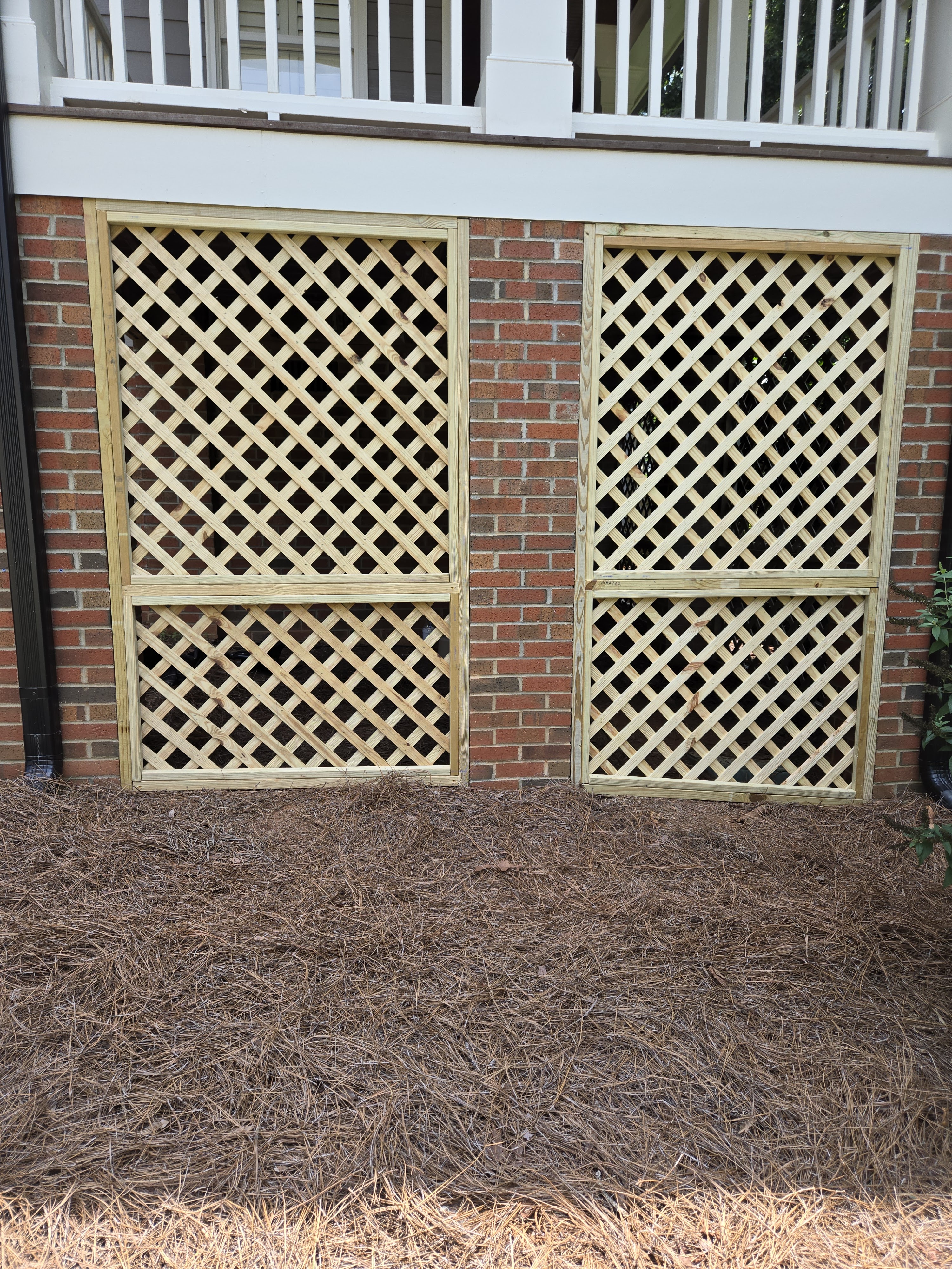 Deck lattice and skirting installation